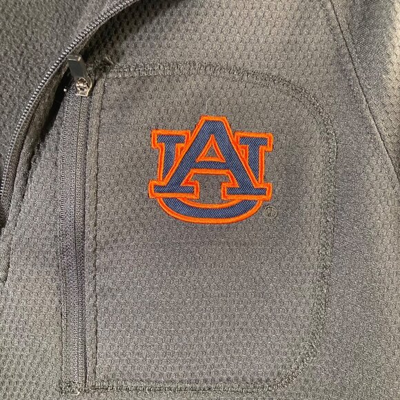 Mens Colosseum Auburn 1/4 Zip Pullover Jacket‎ Gray Blue M Polyester - Picture 4 of 7